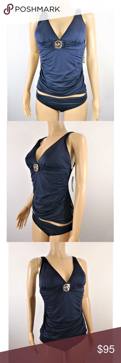 michael kors swimsuit two piece|michael kors bikini new navy.